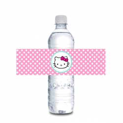 Etiqueta de botella Hello Kitty