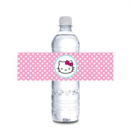 Etiqueta de botella Hello Kitty