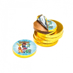 Sticker moneda chocolate de Pokemon