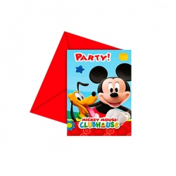 10 Tarjetas de invitacion Mickey Mouse