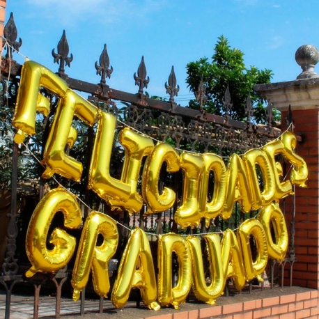 Frase globo Felicidades Graduado