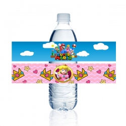 Etiqueta botella Super Mario Bros