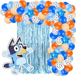 Decoración de Bluey y Bingo para festejar el cumpleaños #4 de