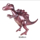 Globo metálico 3D Dinosaurios