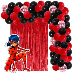 Arco y Decoración de Globos - Ladybug Miraculous Kit de Fiesta