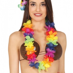 Collar hawai flores de colores