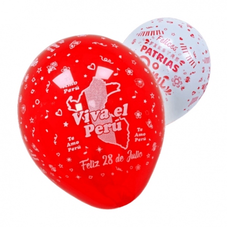 Bolsa 100 globos Fiestas Patrias