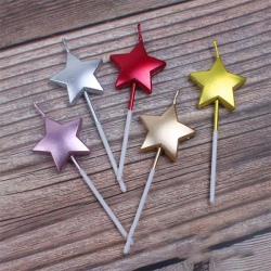 Vela topper estrella colores