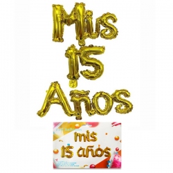 Frase globo cursiva Mis 15 Años