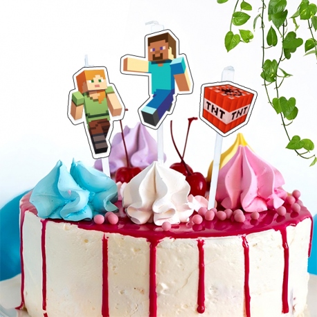 Topper vela de Minecraft Topper vela de Minecraft