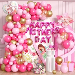 Arco de globos Feliz Día Mamá n°3