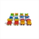 Mini carritos construción - 12 unidades