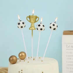 Vela topper trofeo y pelotas de futbol