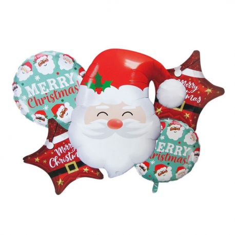 Bouquet de globos Feliz Navidad n°3