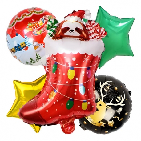 Bouquet de globos Feliz Navidad n°4