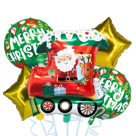 Bouquet de globos Feliz Navidad n°6