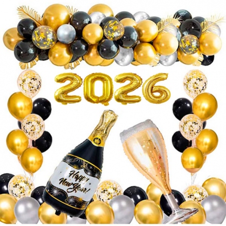 Kit de globos feliz año 2026