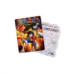 10 invitaciones One Piece