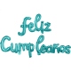 Frase globo cursiva Feliz Cumpleaños