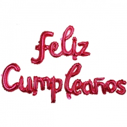 Frase globo cursiva Feliz Cumpleaños
