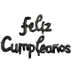 Frase globo cursiva Feliz Cumpleaños