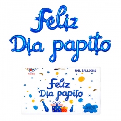 Frase globo cursiva Feliz Día Papito