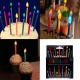 Caja 12 velas flama de colores