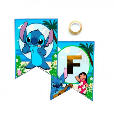 Guirnalda de cumpleaños Lilo y Stitch