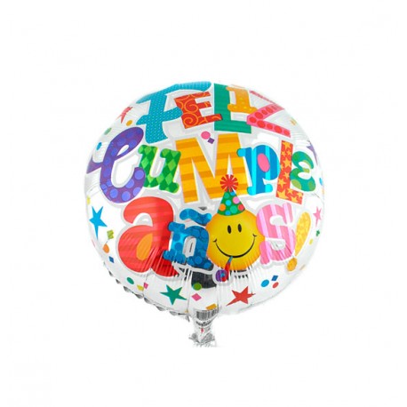 Globo metalico feliz cumpleaños