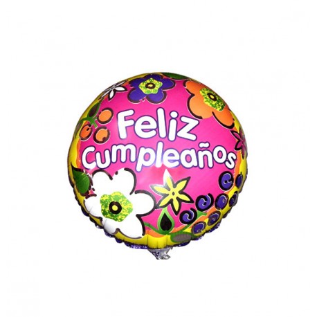 Globo metalico feliz cumpleaños