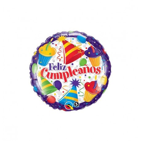 Globo metalico feliz cumpleaños