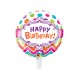 Globo 18'' Happy Birthday Polka y Chevron