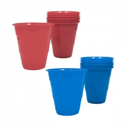 10 vasos plásticos de colores