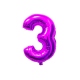 Globos numeros metalico fucsia 40cm