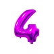 Globos numeros metalico fucsia 40cm