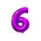 Globos numeros metalico fucsia 40cm