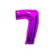 Globos numeros metalico fucsia 40cm