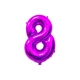 Globos numeros metalico fucsia 40cm