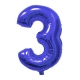 Globos numeros metalico azul 80cm