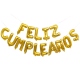 globos letras feliz cumpleaños dorado