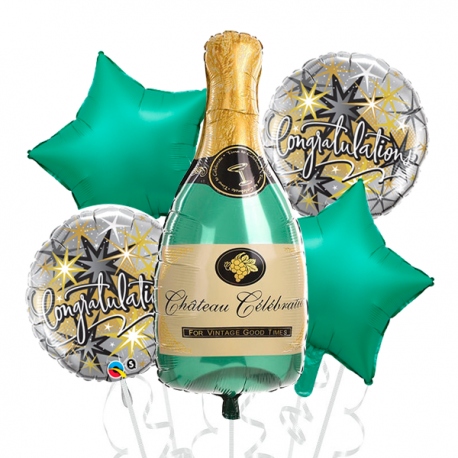 Globos bouquet "Botella Champagne"