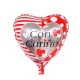 Globo corazón metálico - "Con Cariño" n°18