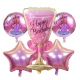 Globos bouquet "Copa rosa Happy Birthday"