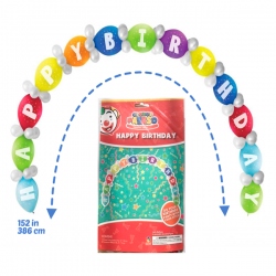 Kit decorativo arco de globos "Happy birthday"