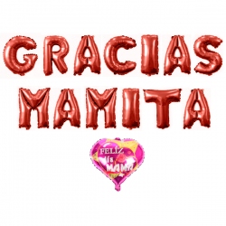 Globo letras Gracias Mamita