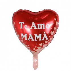 Globo corazón metálico - "Te Amo Mamá" n°18