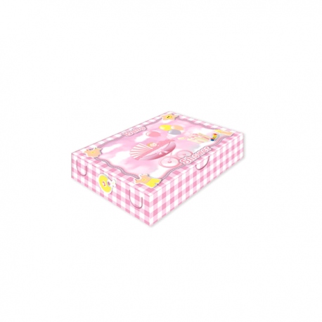 Caja de torta babyshower niña - 10 unidades