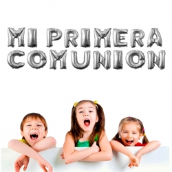Globo letras metalica "Mi Primera Comunion"