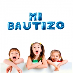 Globo letras metalica "Mi Bautizo"