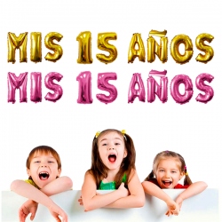 Globo letras metalica "Mis 15 Años"